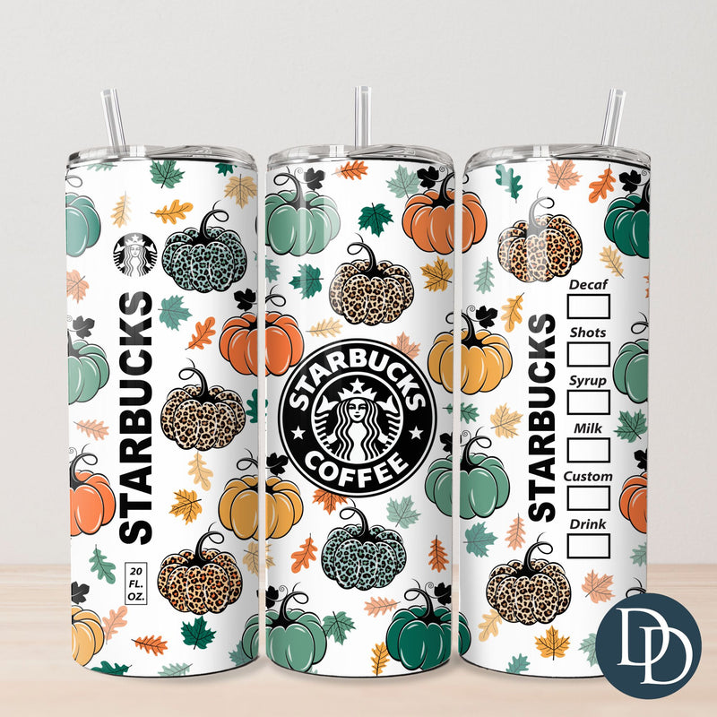 Teal Pumpkin Coffee Tumbler Print *Sublimation Print Transfer*