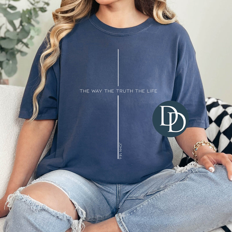 The Life Cross (White Ink) *Screen Print Transfer*