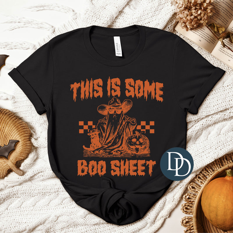 This is Some Boo Sheet Western Ghost (Orange Ink) *Screen Print Transfer*
