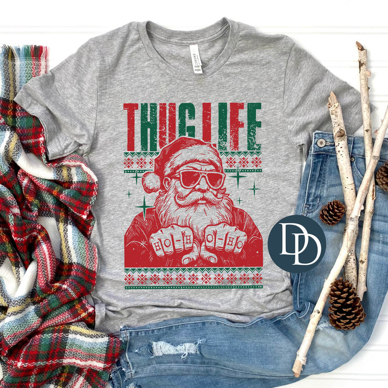 OVERSIZED Thug Life Santa Sweater Print *DTF Transfer*