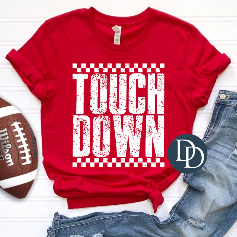 Touchdown Distressed Checkered *DTF Transfer*