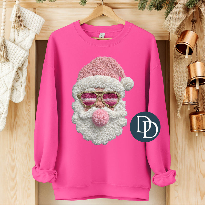 OVERSIZED Trendy Pink Santa Faux Yarn *DTF Transfer*