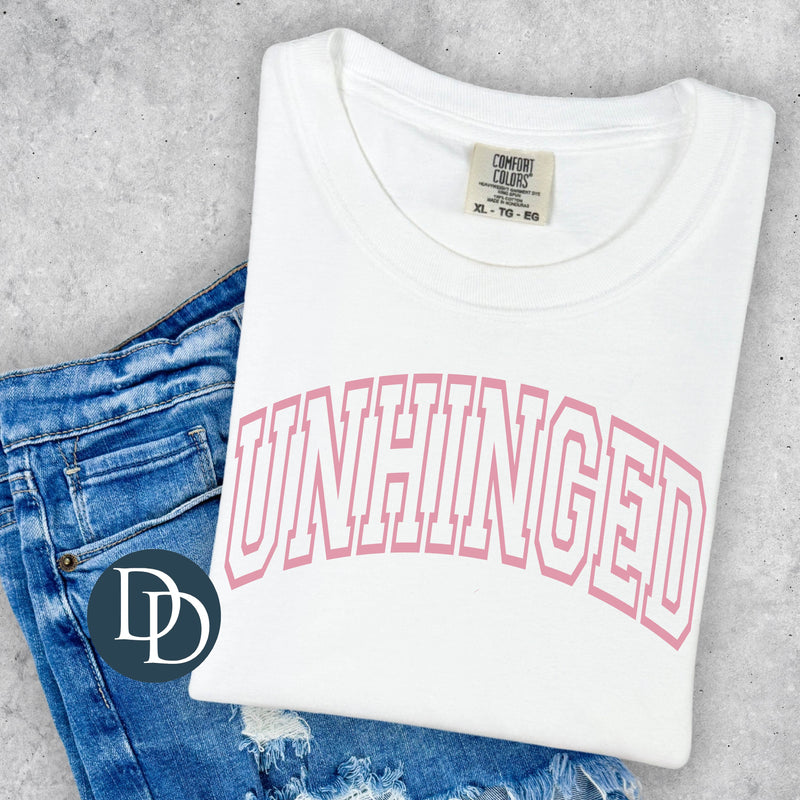 Unhinged Arched (Baby Pink Ink) *Screen Print Transfer*