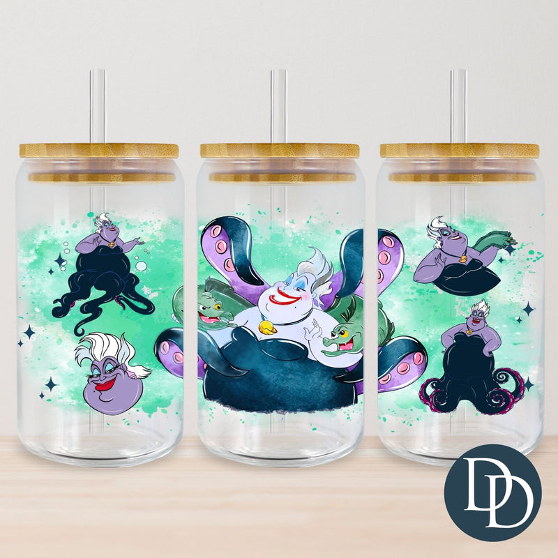 Ursul Mermaid Watercolor Villian *UV DTF Cup Wrap*