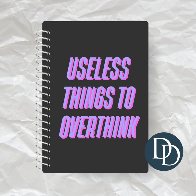 Useless Things to Overthink Slanted Font *Journal UV DTF Decal*