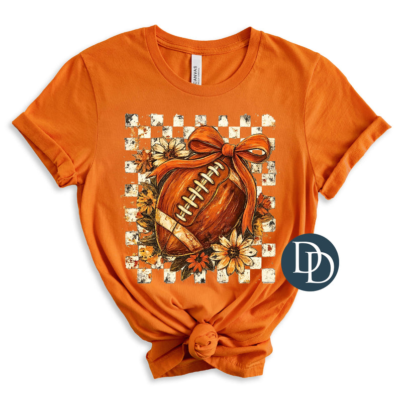 Vintage Checkered Football *DTF Transfer*