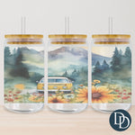 Vintage Travel Van Tumbler Print *Sublimation Print Transfer*