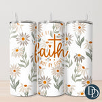 Walk By Faith Daisies Tumbler Print *Sublimation Print Transfer*