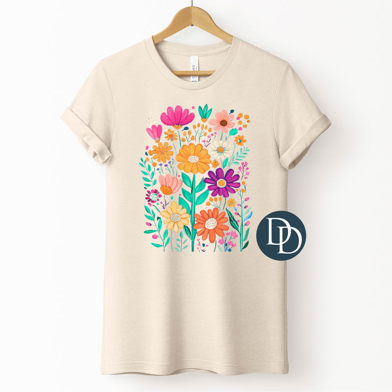 OVERSIZED Watercolor Floral Fields *DTF Transfer*