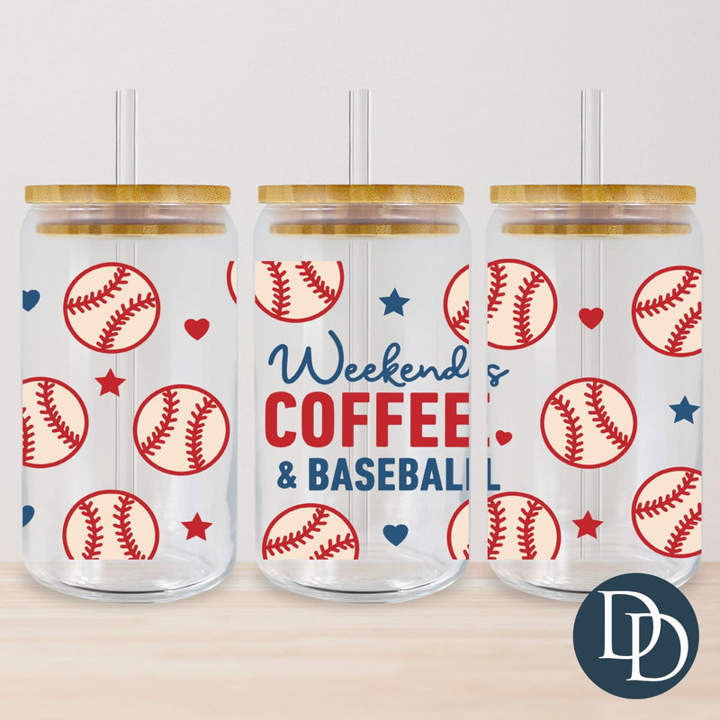 Weekends Coffee Baseball Collage *UV DTF Cup Wrap*