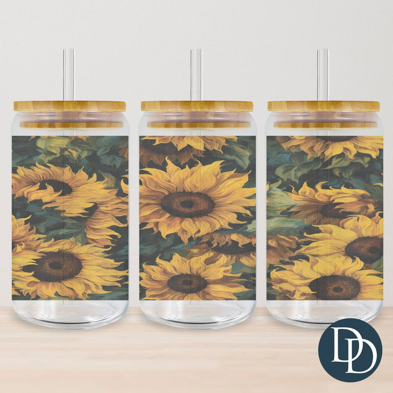 Whimsy Sunflowers Tumbler Print *Sublimation Print Transfer*