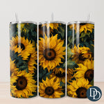 Whimsy Sunflowers Tumbler Print *Sublimation Print Transfer*