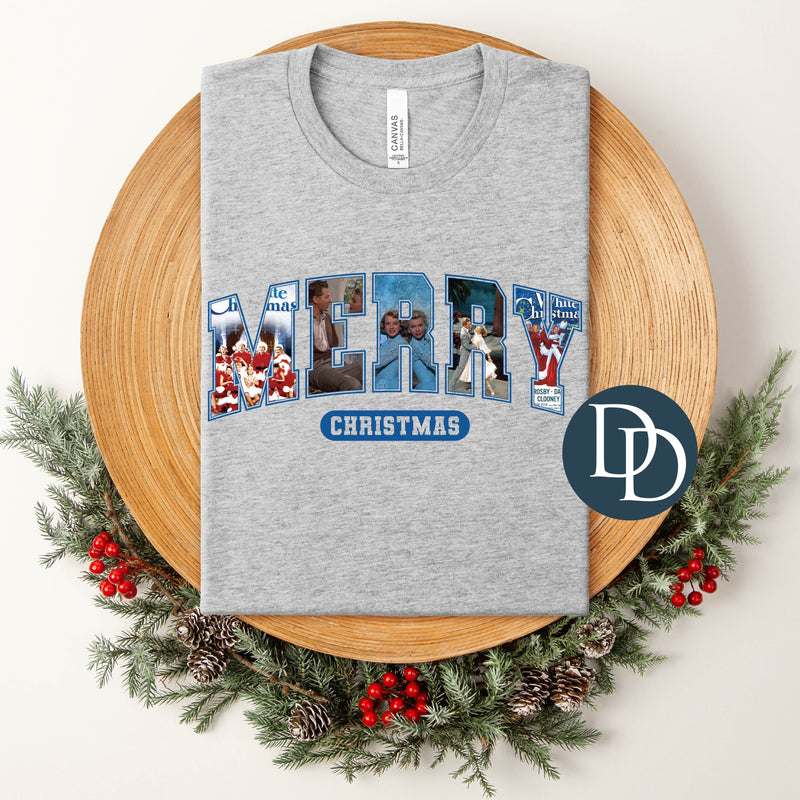 White Christmas Merry Christmas Varsity *DTF Transfer*
