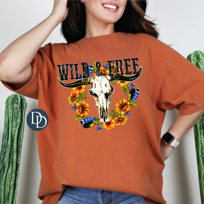 Wild & Free Skull *DTF Transfer*