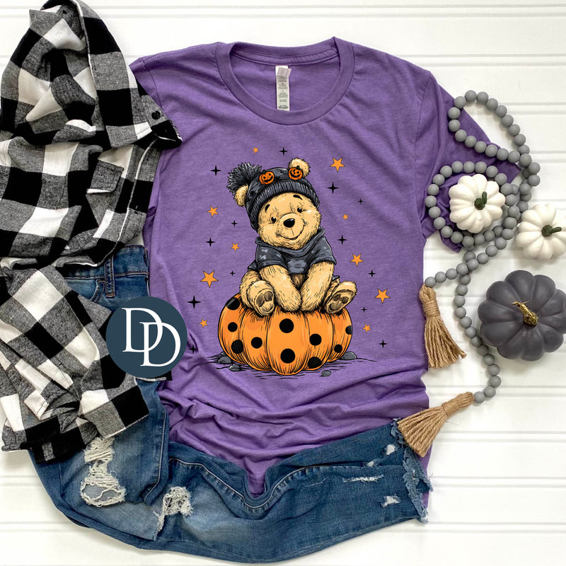 Yellow Bear Halloween Pumpkin *DTF Transfer*