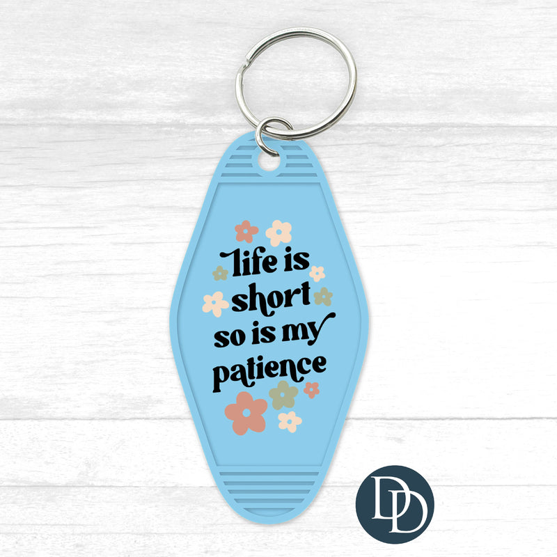 Life Is Short Motel Keychain UV DTF Decal