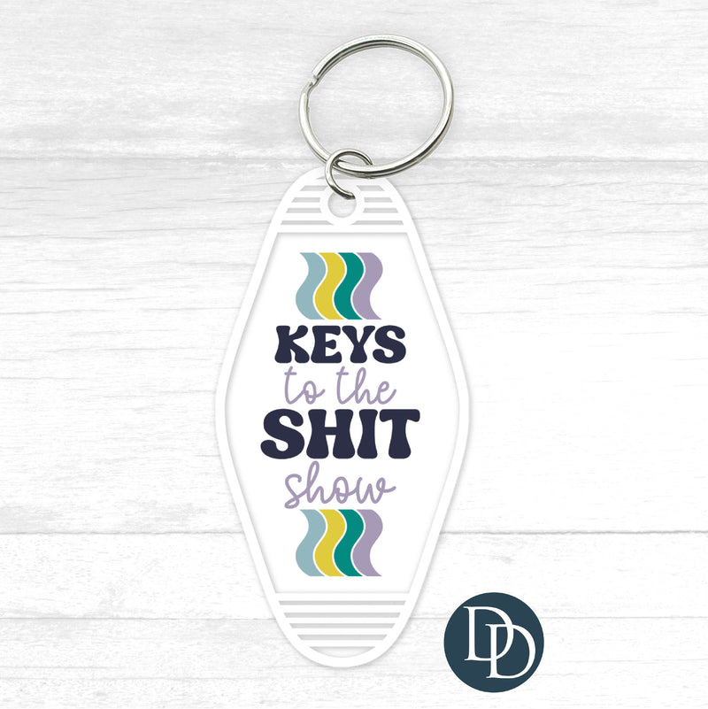Keys To The Sh*t Show Motel Keychain UV DTF Decal