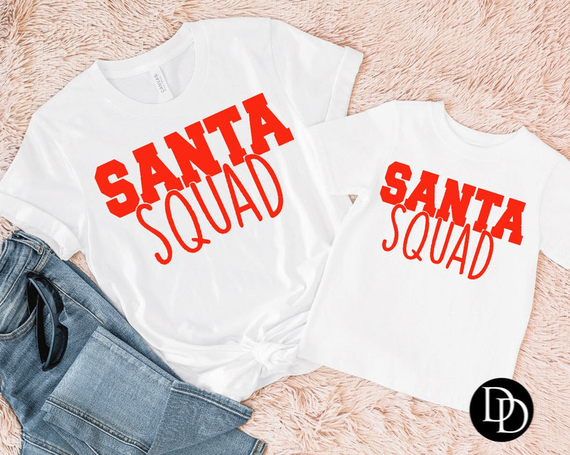 Santa Squad (Adult, Red Ink)  *Screen Print Transfer*