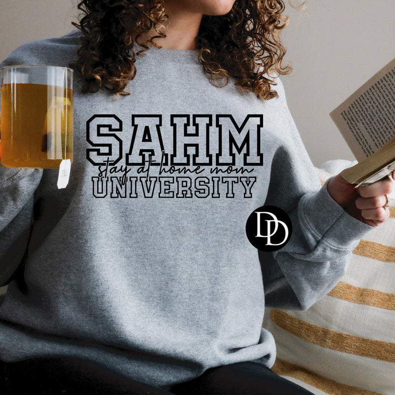 SAHM University (Black Ink) *Screen Print Transfer*