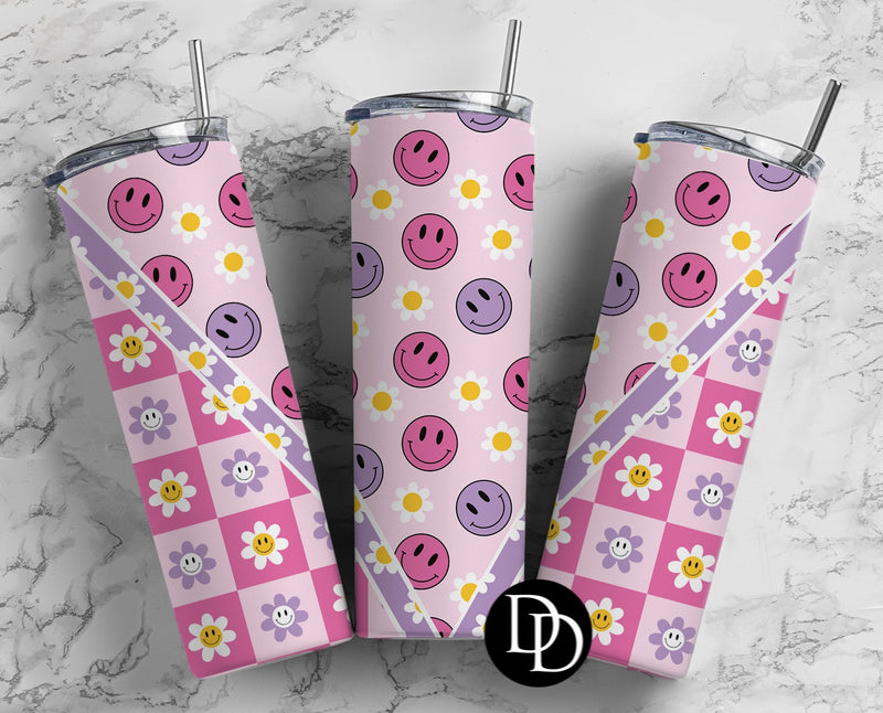 Pink Happy Daisies *Sublimation Print Transfer*