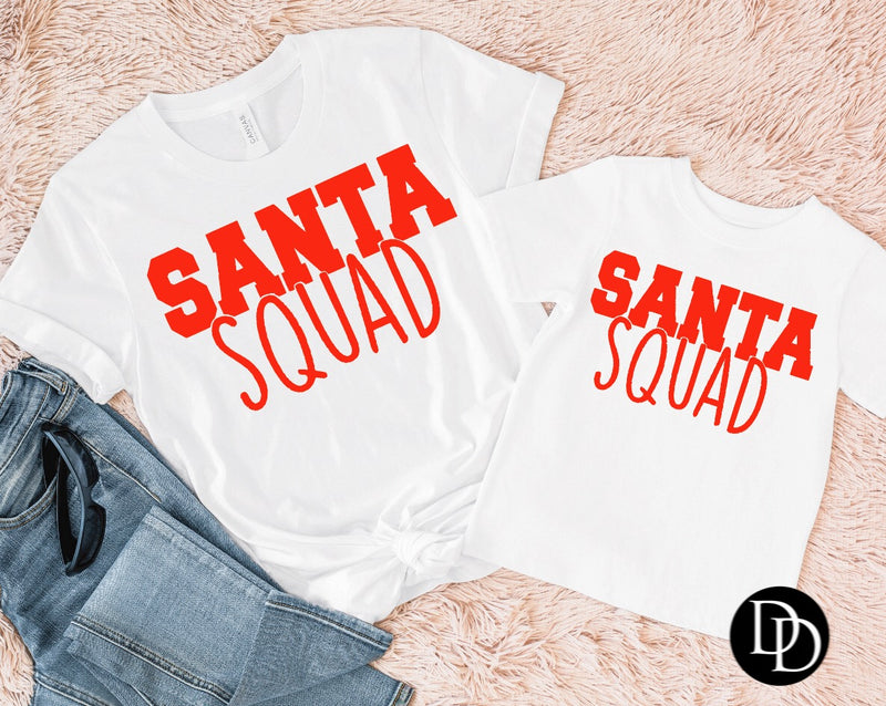 Santa Squad (Youth, Red Ink)  *Screen Print Transfer*