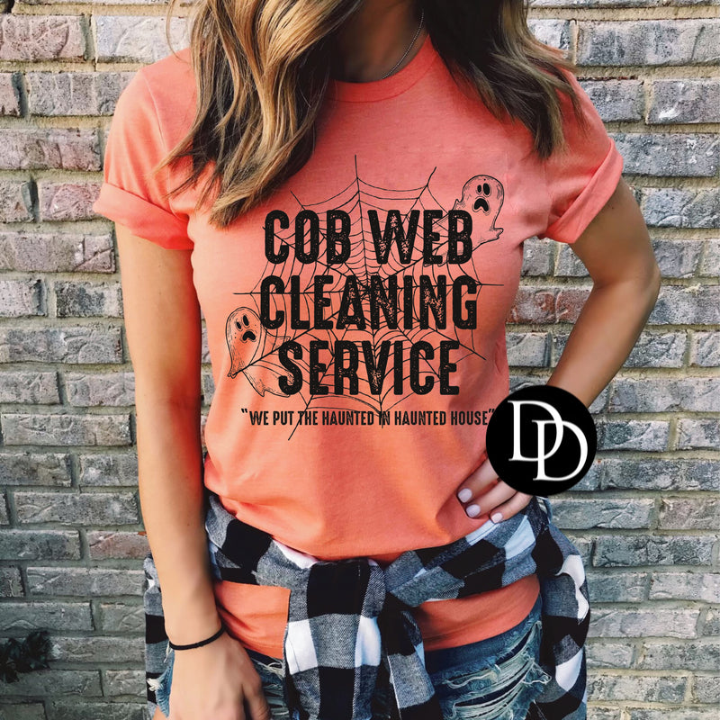 Cob Web Cleaning Service *Screen Print Transfer*