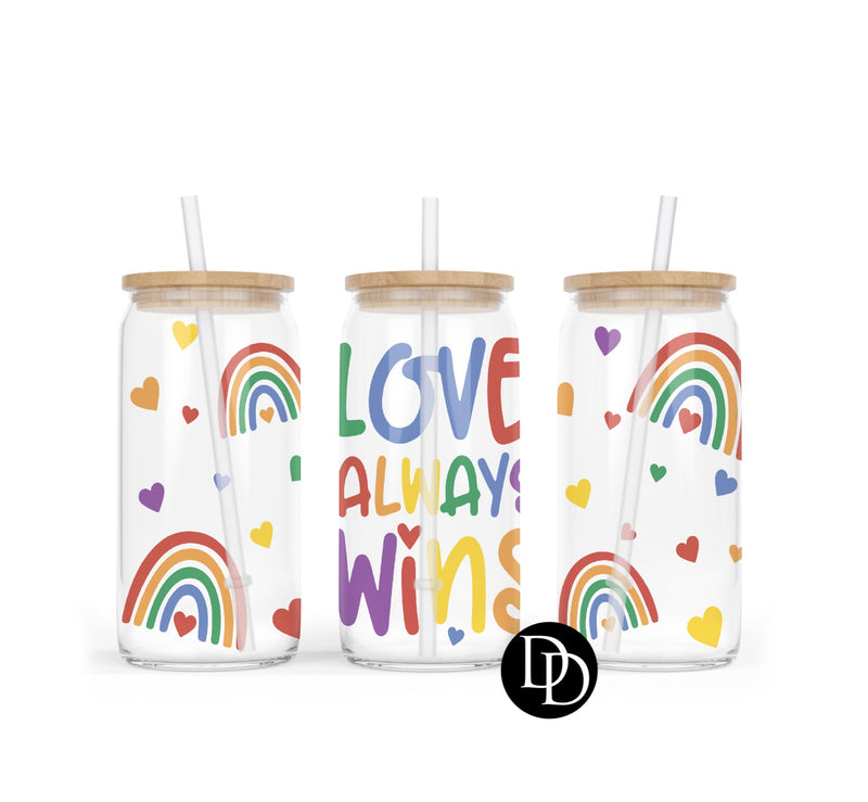 Love Always Wins Rainbows UV Cup Wrap