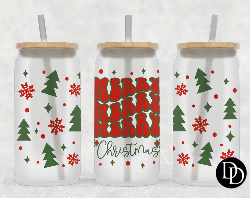 Merry Merry Merry Christmas ( Red & Green) *Sublimation Print Transfer*