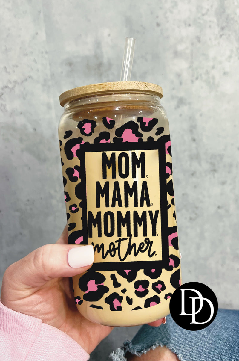 Pink & Black Leopard Mom Mama Mommy Mother Wrap *Sublimation Transfer*