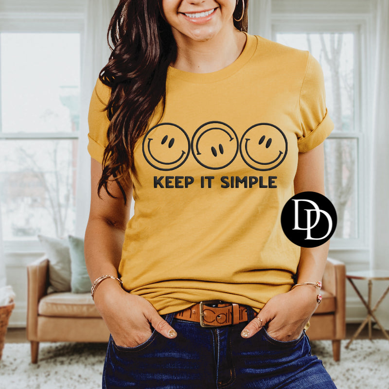 Keep It Simple *Puff Screen Print Transfer*