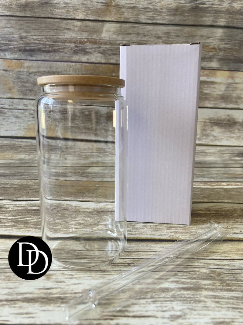 16 oz Glass Can *Sublimation Blank*