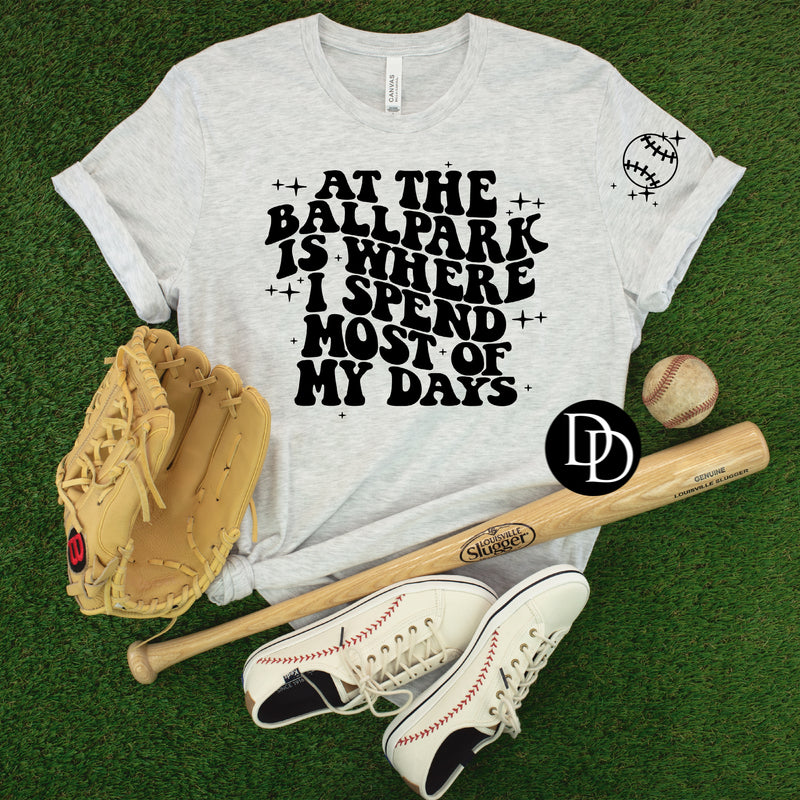 At The Ballpark With Pocket Accent (Black Ink) - NOT RESTOCKING - *Screen Print Transfer*