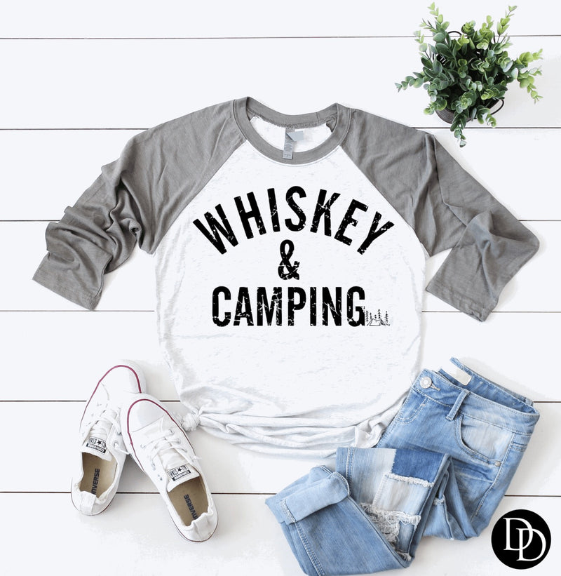 Whiskey & Camping *Screen Print Transfer*