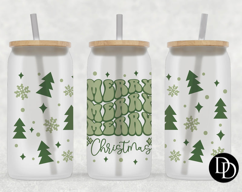 Merry Merry Merry Christmas (Green) *Sublimation Print Transfer*