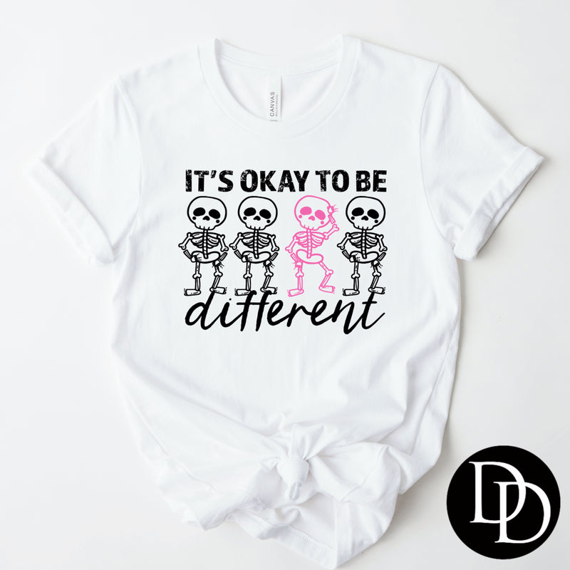 It’s Okay To Be Different (Black & Hot Pink) *Screen Print Transfer*