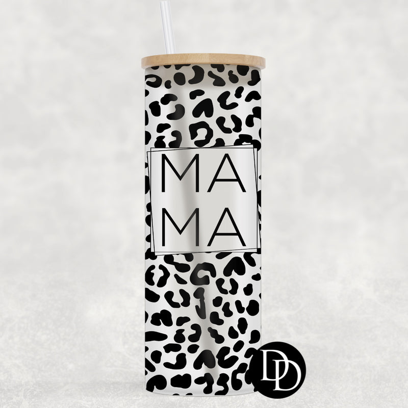 Leopard Print Mama 25 oz Frosted Skinny Tumbler