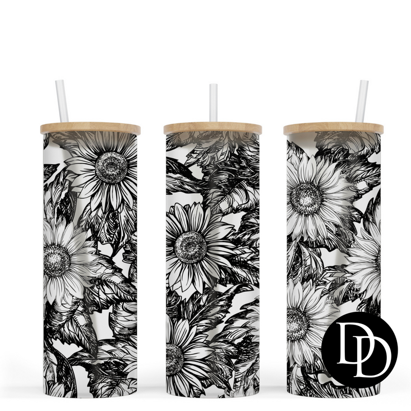 Sunflowers 25 oz Frosted Skinny Tumbler