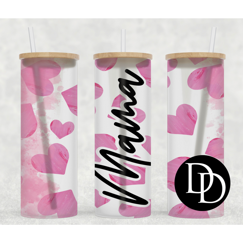 Mama hearts 25 oz Frosted Skinny Tumbler